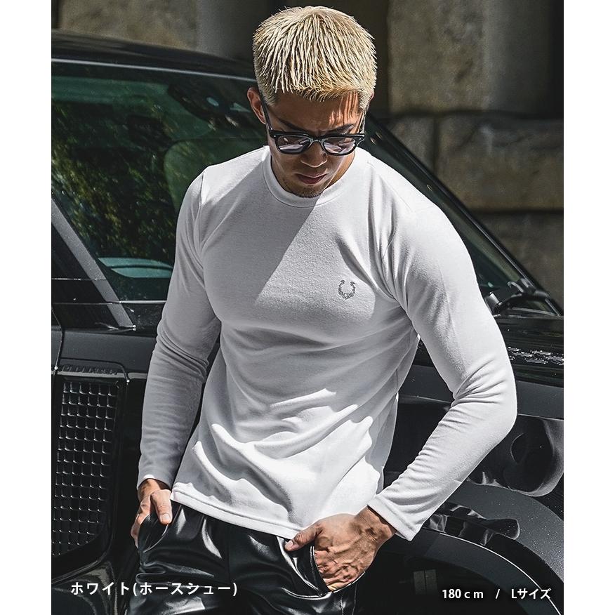 SOMEDIFF（サムディフ） Tシャツ メンズ 長袖 ワンポイント 白Tシャツ