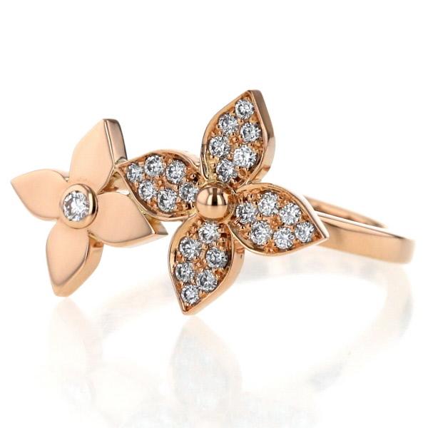 値下げ LOUIS VUITTON K18PG スターブロッサム リング ダイヤモンド 25