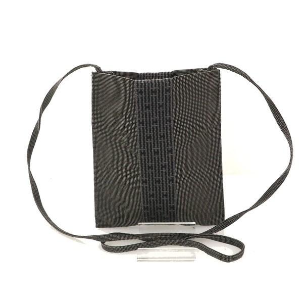 エルメス HERMES エールライン グレー キャンバス サコッシュ ポーチ