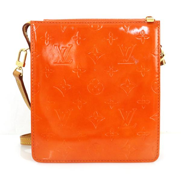 ルイヴィトン LOUIS VUITTON オレンジ ヴェルニ レザー モット