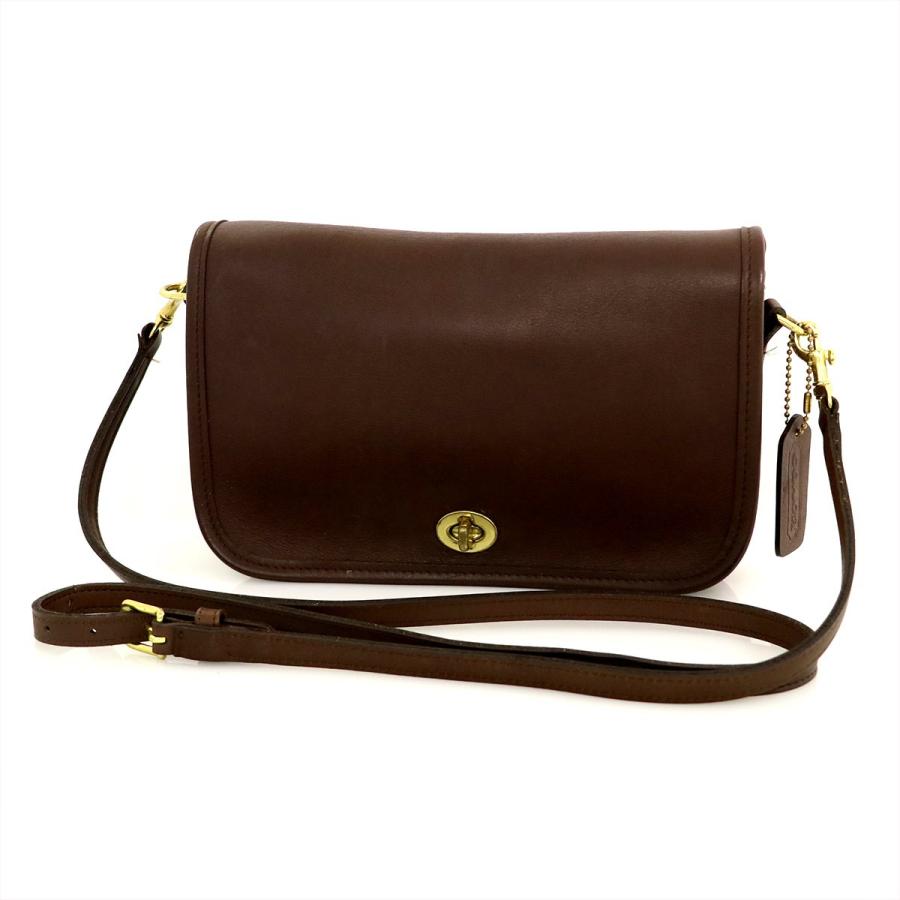 COACH ブラウンレザーショルダーバッグ COACH ブラウンレザー