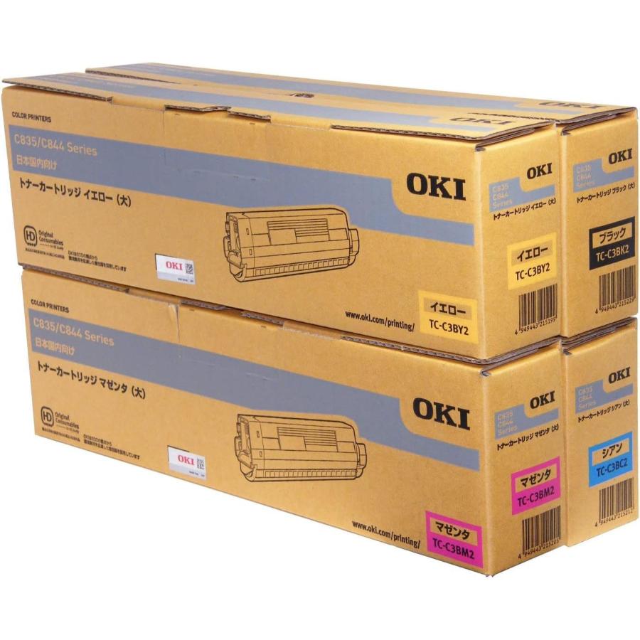 沖データ 新品 OKI TC-C3B(C/M/BK/Y)2 オキ 4色 セット 大容量 トナー