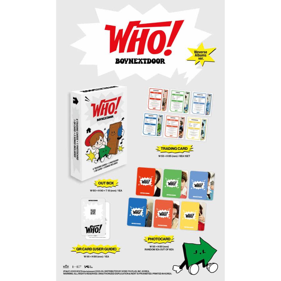 BOYNEXTDOOR 公式 アルバム [ 5種選択 ] Weverse Albums /WHO /WHY