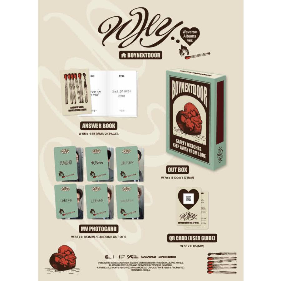 BOYNEXTDOOR 公式 アルバム [ 5種選択 ] Weverse Albums /WHO /WHY