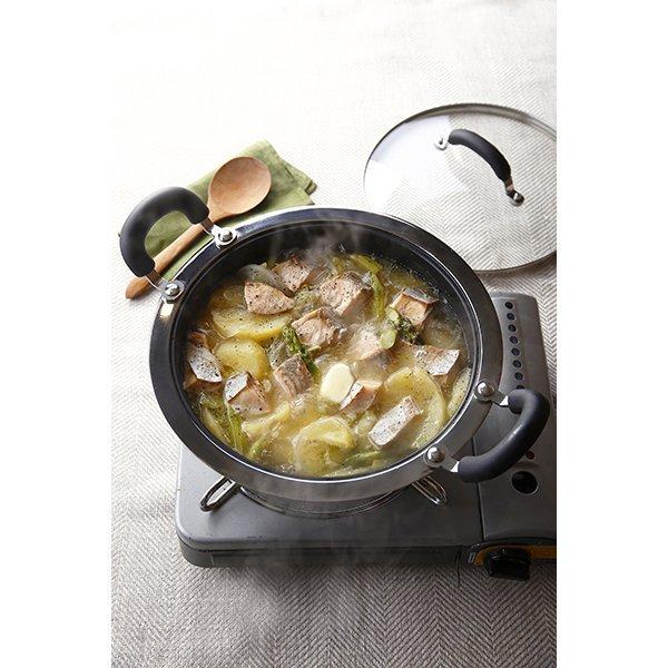 マイヤー ホットポット 26cm ステンレス製 土鍋風 両手鍋 IH対応 ガス