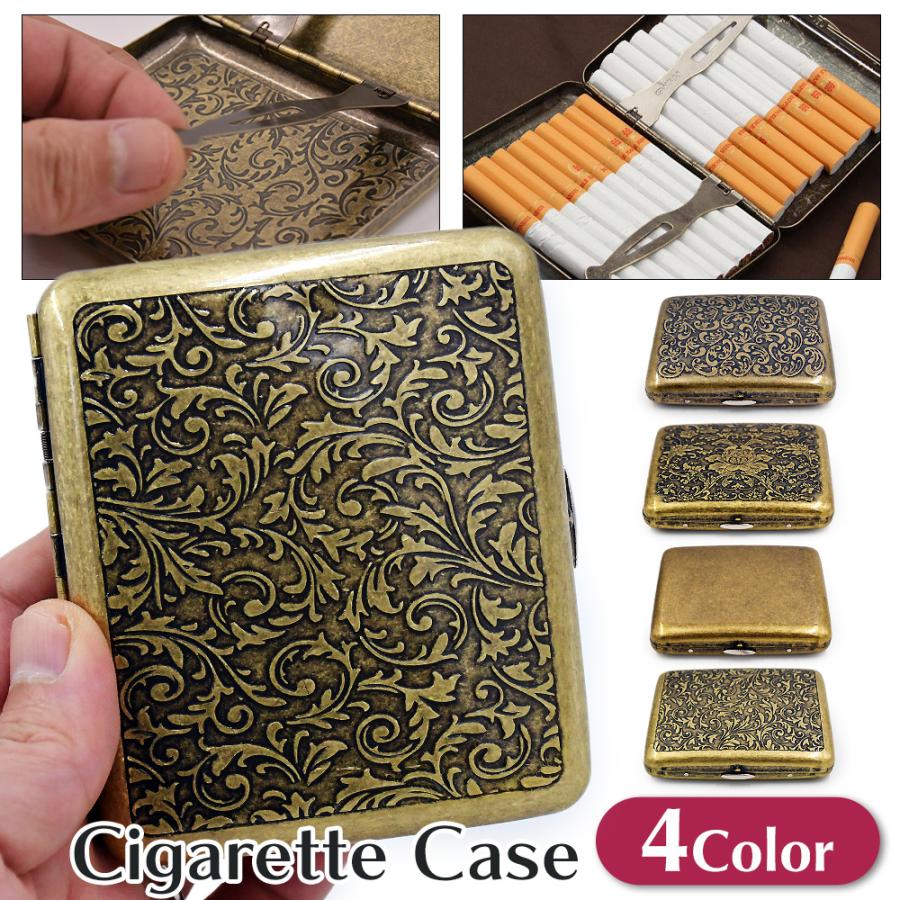 シガレット ケース レギュラー アラベスク 唐草 牡丹柄 無地