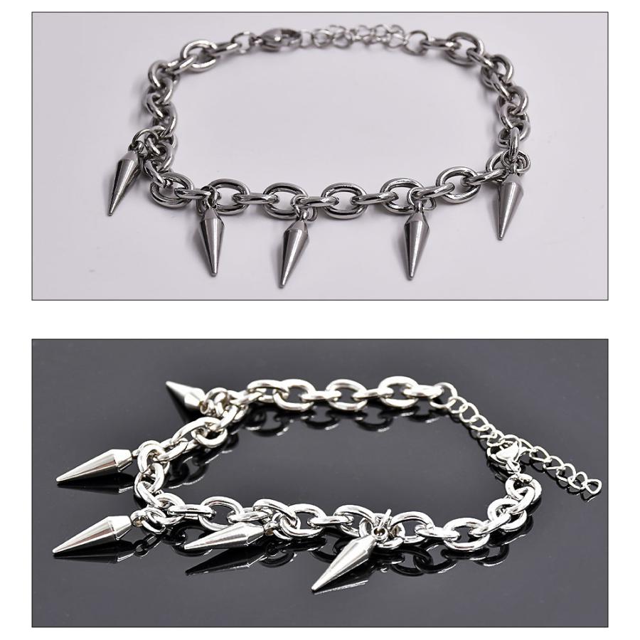 ニードル ブレスレット チタン サイズ調整可 アンクレット 棘 腕輪