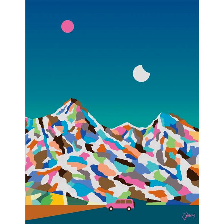 11月中旬入荷予定] ジェリー鵜飼 キャンバスアート F6 no.1 『夜道を