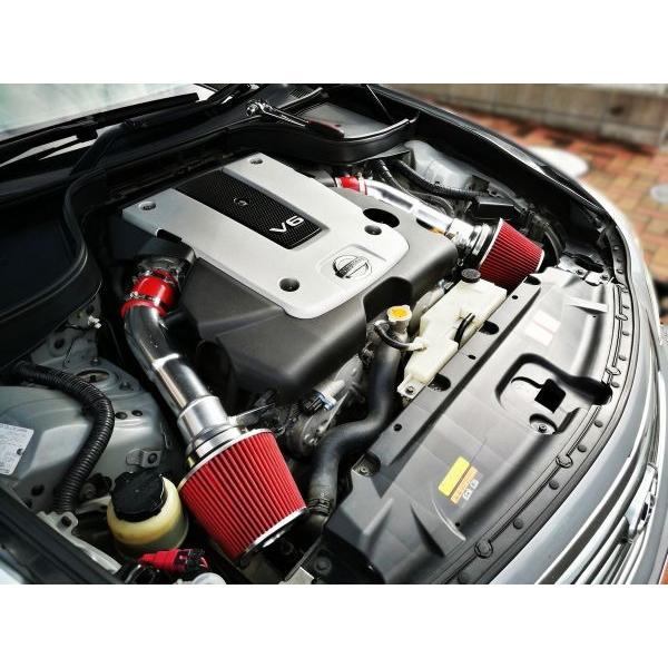 V36 スカイライン セダン クーペ G35 G37 社外 エアクリーナー ブルー