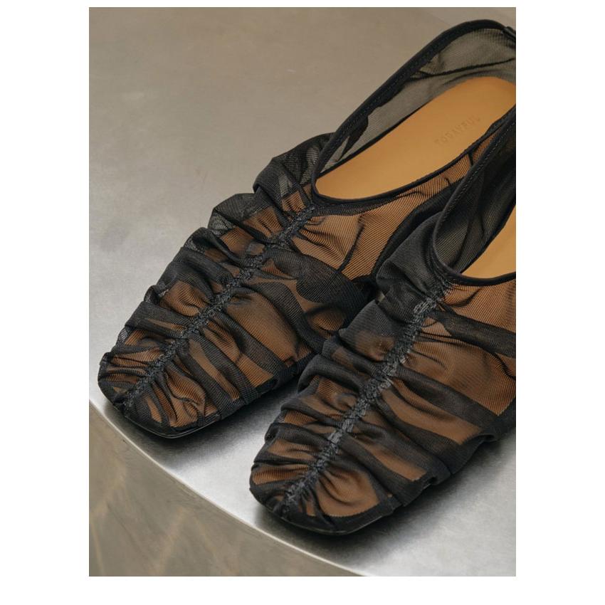 TODAYFUL SALE60%OFF トゥデイフル Sheer Gather Flatshoes シアー