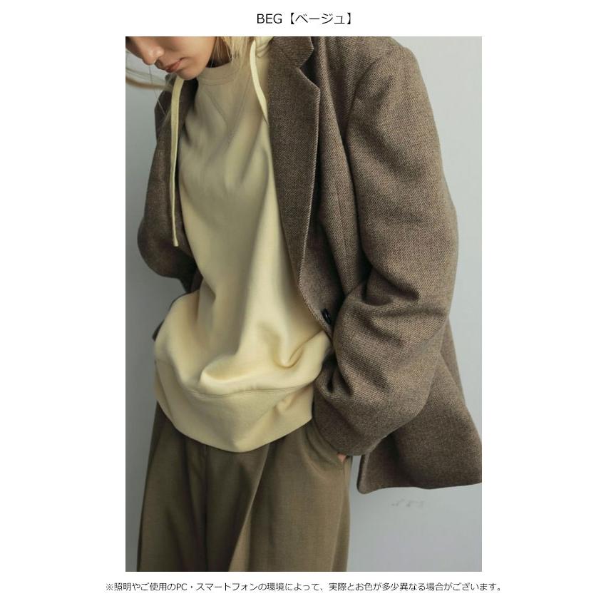 アンヌークHerringbone Wool Jacket 36ベージュ Herringbone Wool