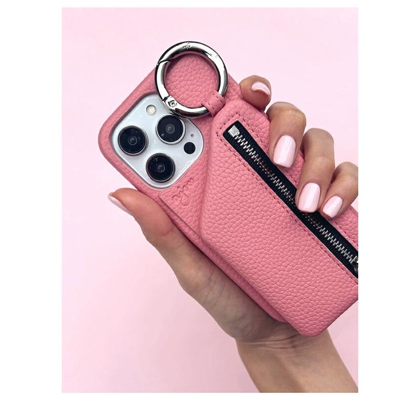 ファミリアスマホケース familiar×ajew マルチ対応サイズM ピンク