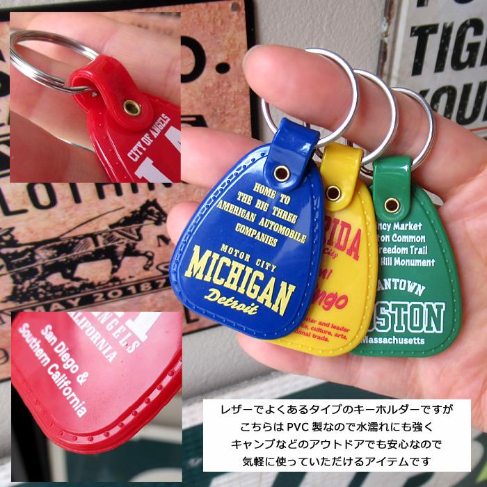 キーホルダー サドルキータグ ノベルティ 車の鍵 紛失防止 USA
