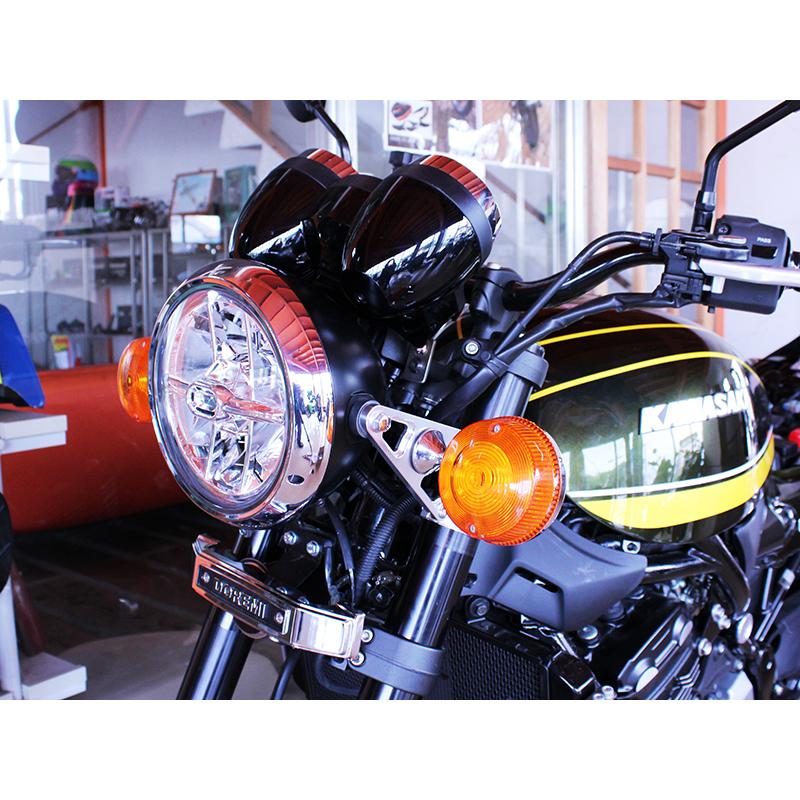 Z900RS ヘッドライトアップステーKit シルバー ドレミコレクション