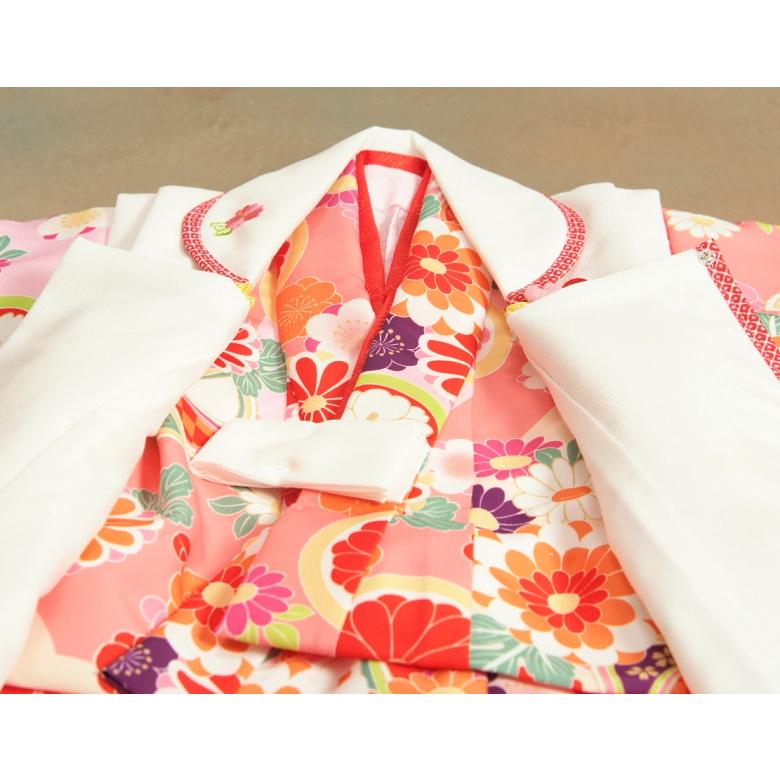 京美 七五三 着物 3歳 女の子 被布セット 京都花ひめブランド 華風車