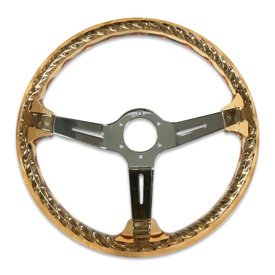 カスタム ツイスト アクリル ステアリング 約35φ 14インチ クリア