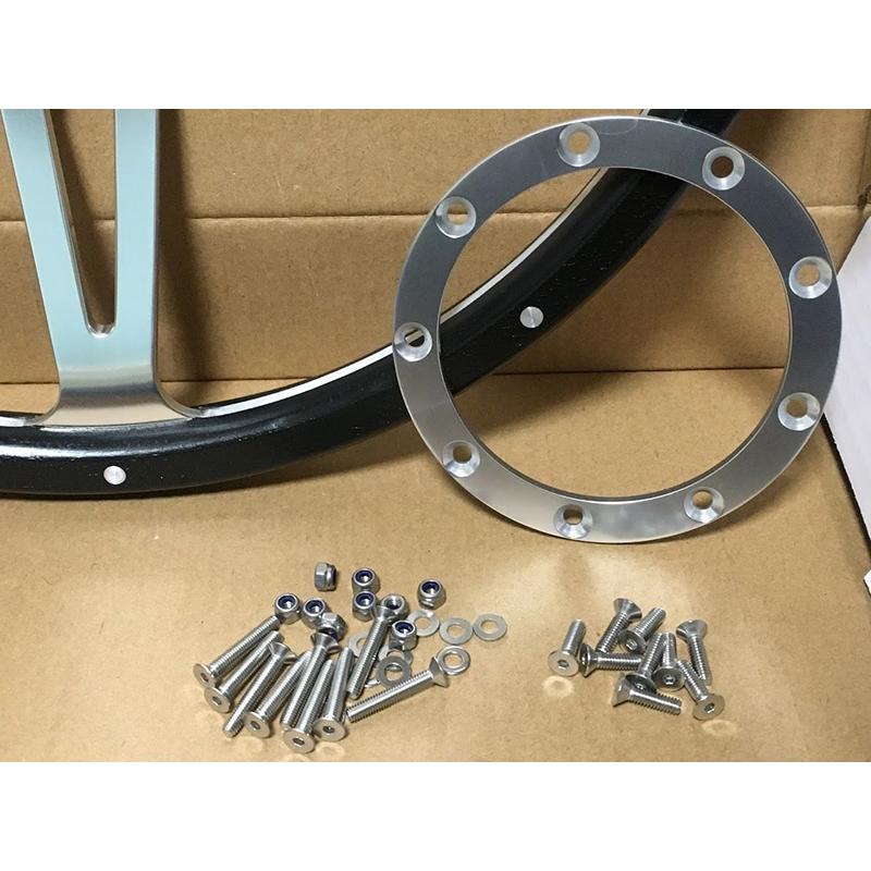 カスタム アルミ ビレット クラッシックウッド 黒漆 漆黒 ステアリング