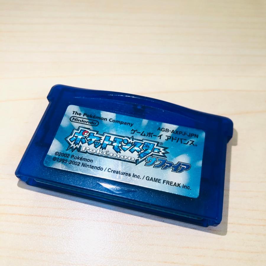 新品電池交換済】GBA ポケットモンスター サファイア ポケモン