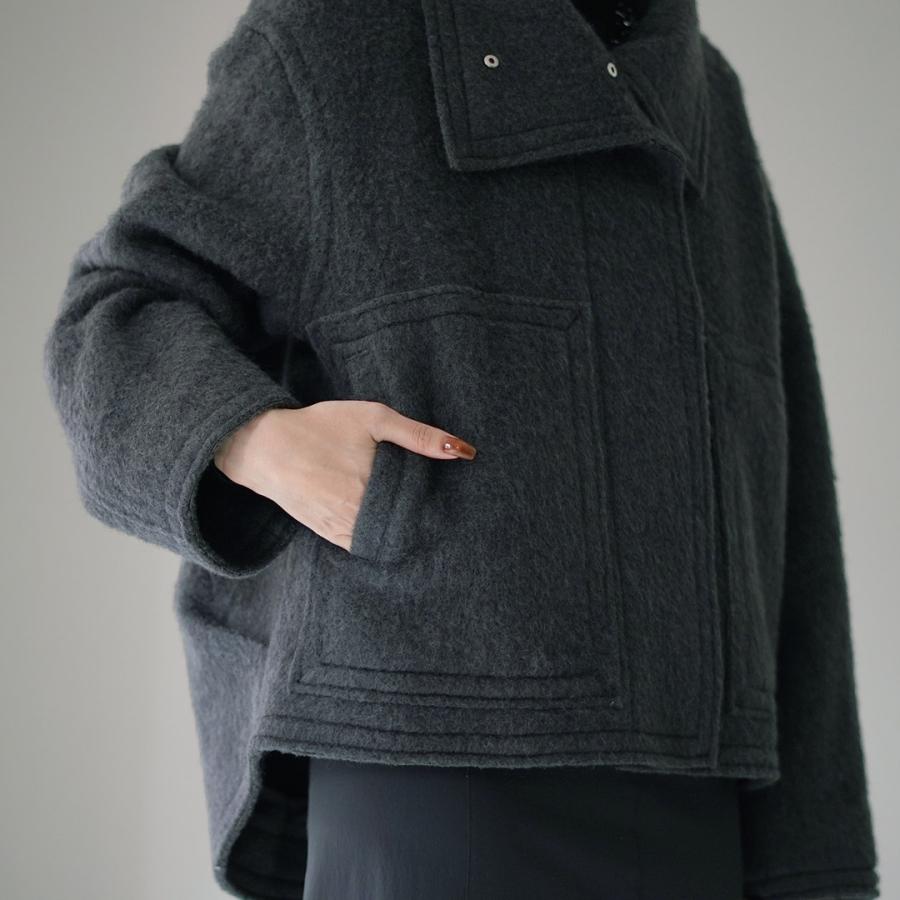 CYAN TOKYO（シアントーキョー） ウールシャギー スタンドブルゾン