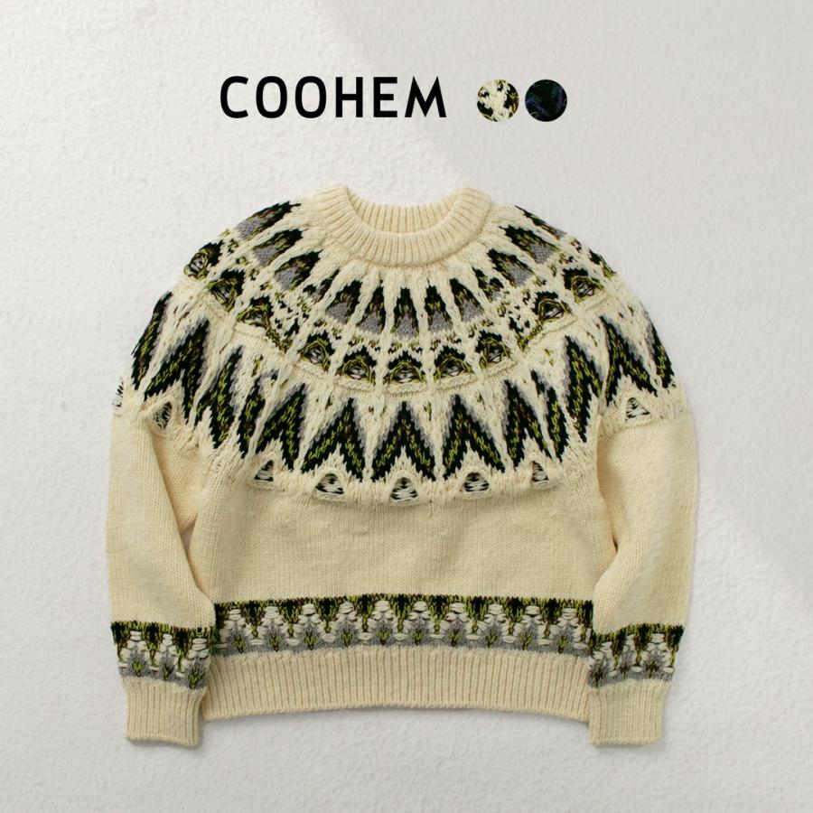 Coohem（コーヘン） 交編 ノルディック ニットプルオーバー