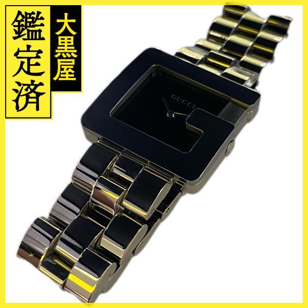 GUCCI（グッチ） 3600M 腕時計 メンズ Gスクエア 黒文字盤 シルバー
