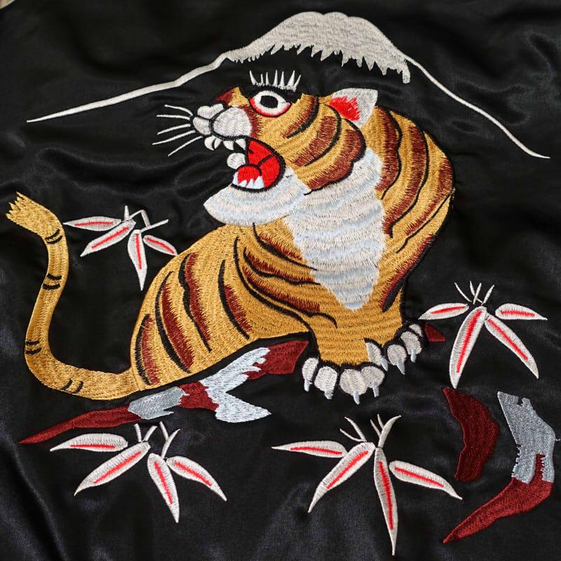 虎刺繍/別珍リバーシブルスカジャン Japanesque JSKJ-007 和柄 : だん