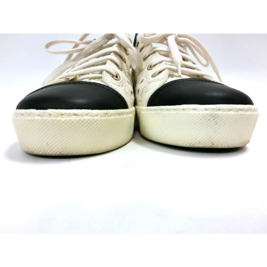 CHANEL（シャネル） レザー スニーカー カメリア レース 白 黒 36