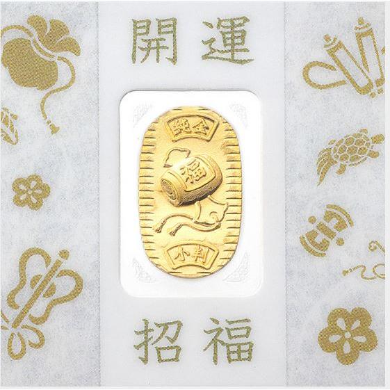 金 純金 開運 お守り 小判カード 招福小槌 カード式 懐中お守り 純金