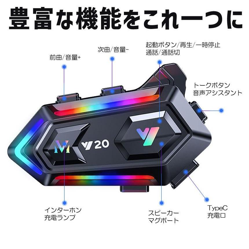 バイク用 ヘッドセット インカム スピーカー Bluetooth5.3搭載