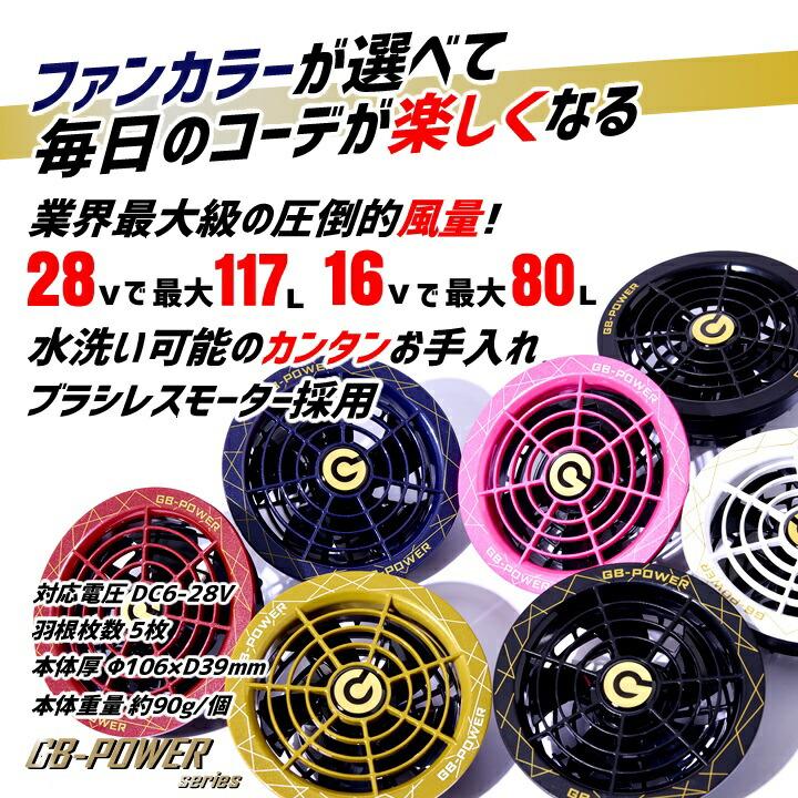即日発送 空調服用 28V専用 ファン＆バッテリーセット GB-POWER GB428