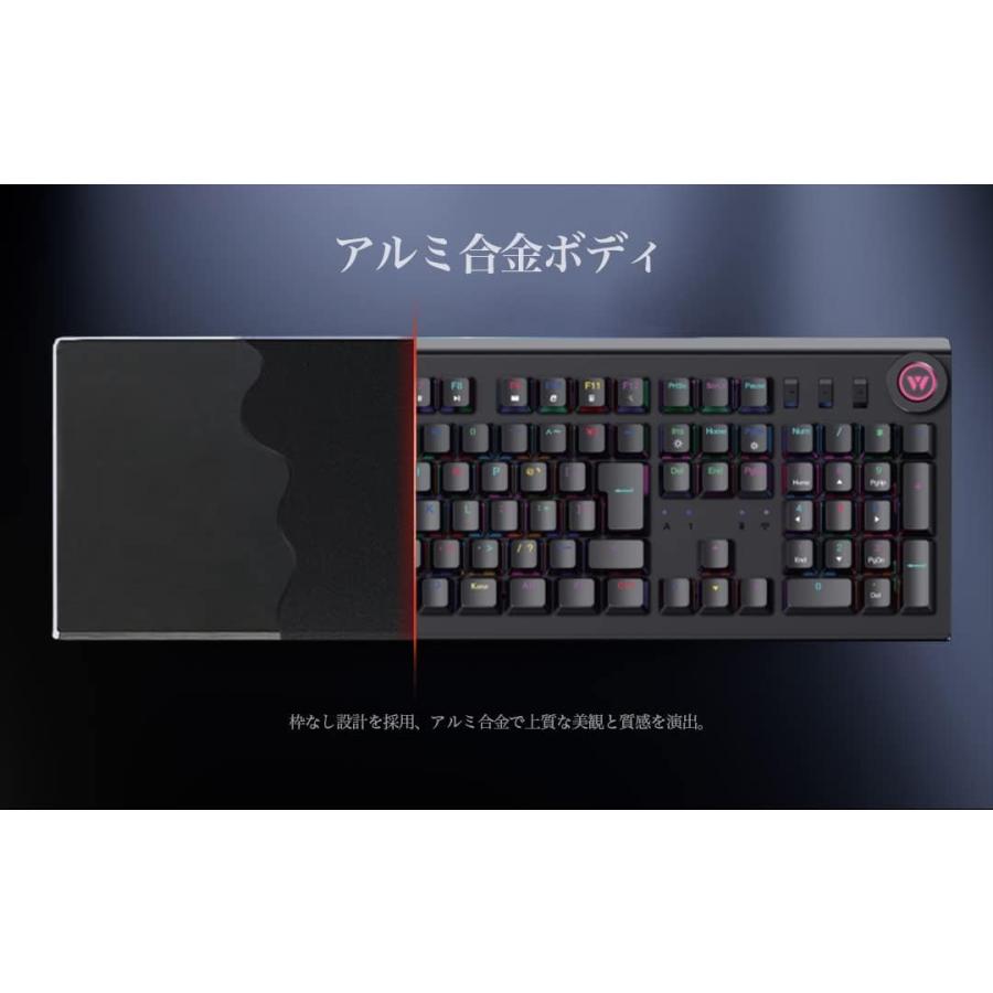WizarD RGBライト搭載108キー ゲーミングキーボード ワイヤレス KE22C1