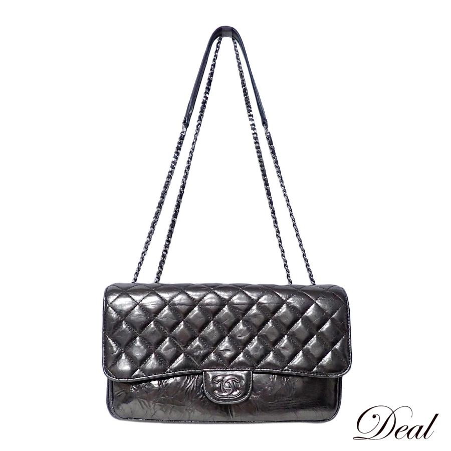 CHANEL（シャネル） マトラッセ パテントレザー Wチェーン メタリック