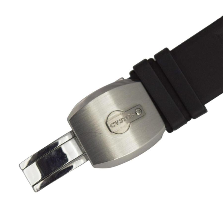 CVSTOS（クストス） 美品 純正ベルト 黒 ラバー Dバックル付 腕時計