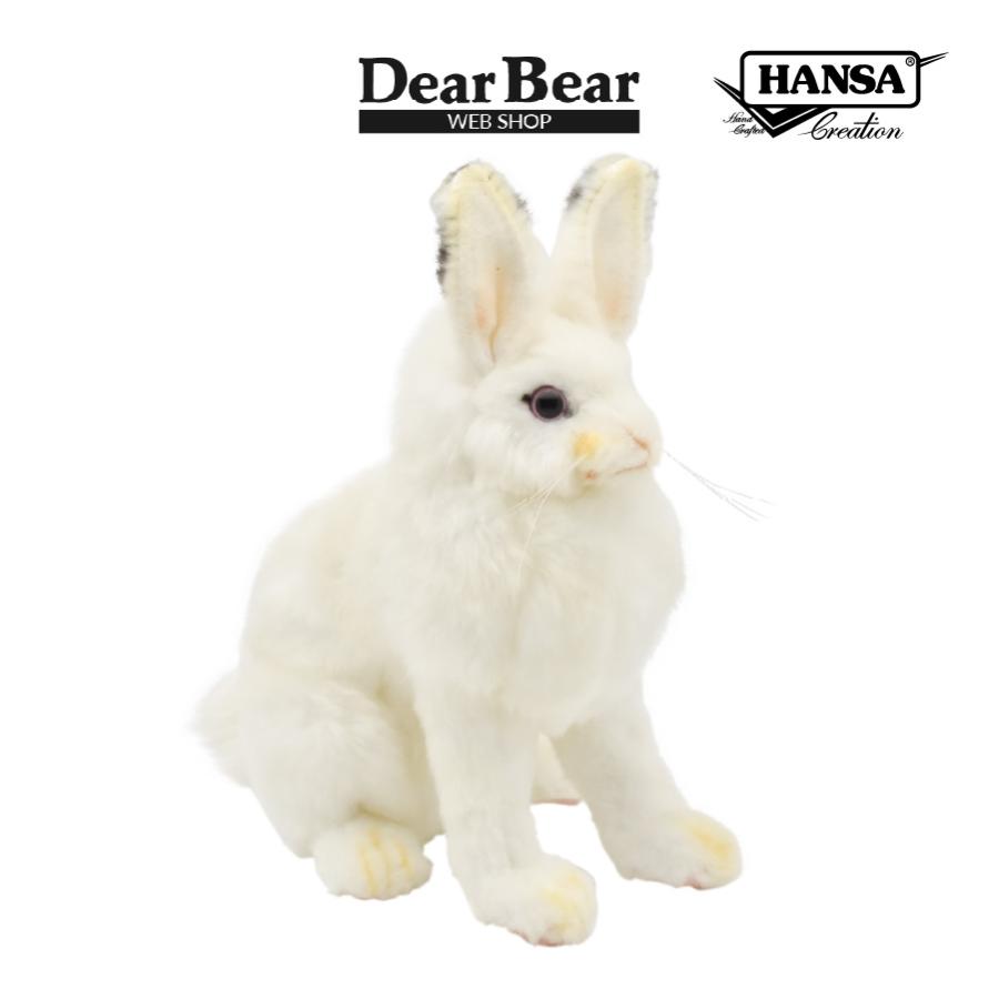 HANSA BH5842 シロウサギ しろうさぎ 白兎 ぬいぐるみ リアル : Dear