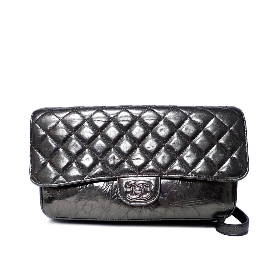 CHANEL（シャネル） マトラッセ パテントレザー Wチェーン メタリック