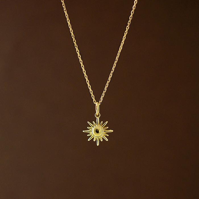 k18 ゴールド ネックレス ペンダントトップ 太陽 サンチャーム 18金