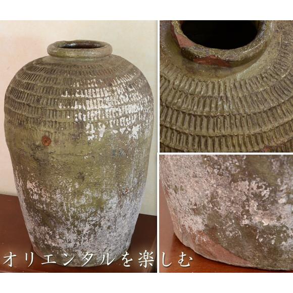 中華古大壷 土壷 アンティーク飾り壷 陶器置物 アンティーク シノワの