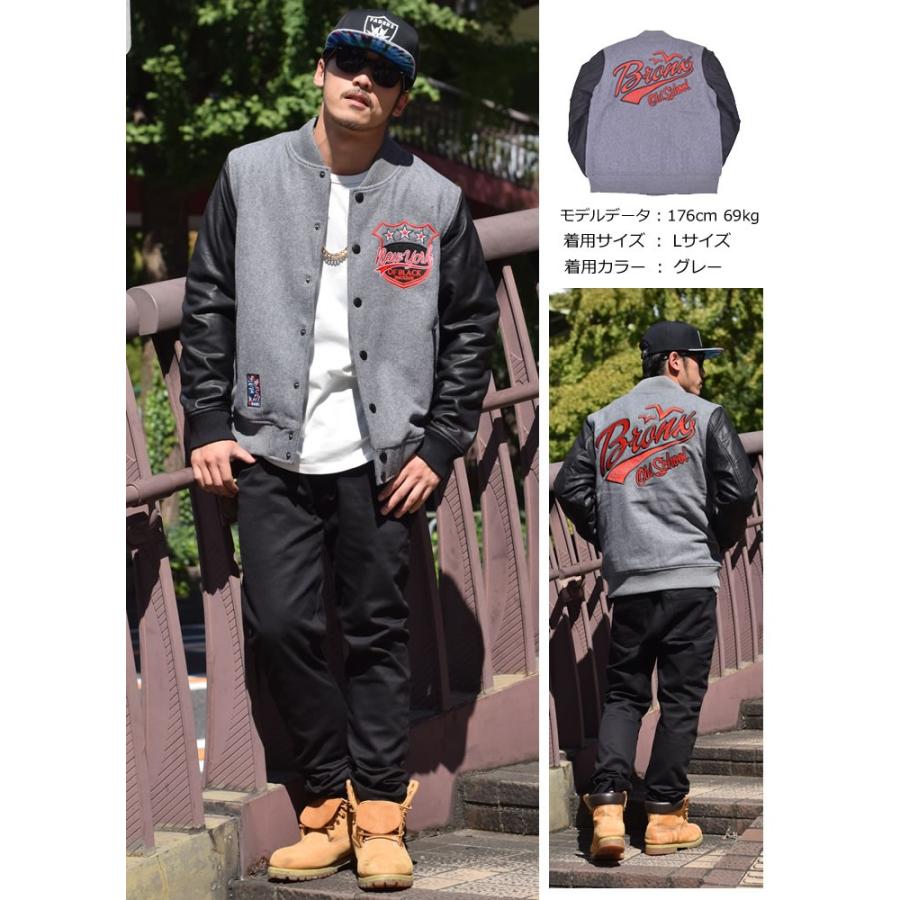 BLACK KAVIAR スタジャン メンズ ウールメルトン スタジアムジャンパー