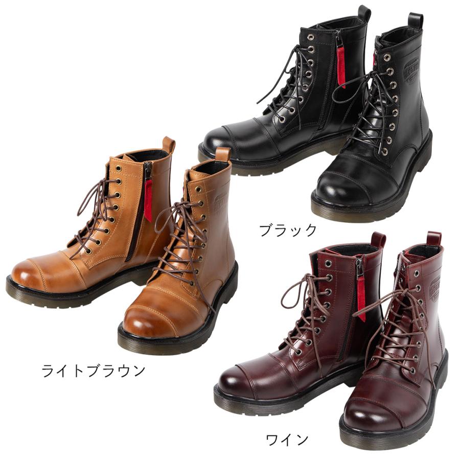 DEGNER（デグナー） シフトガード付レザーZIPブーツ レディース HS-B8A