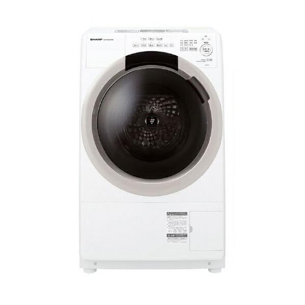 シャープ (左開き) 7.0kgドラム式洗濯乾燥機 ES-S7K-CL ベージュ系