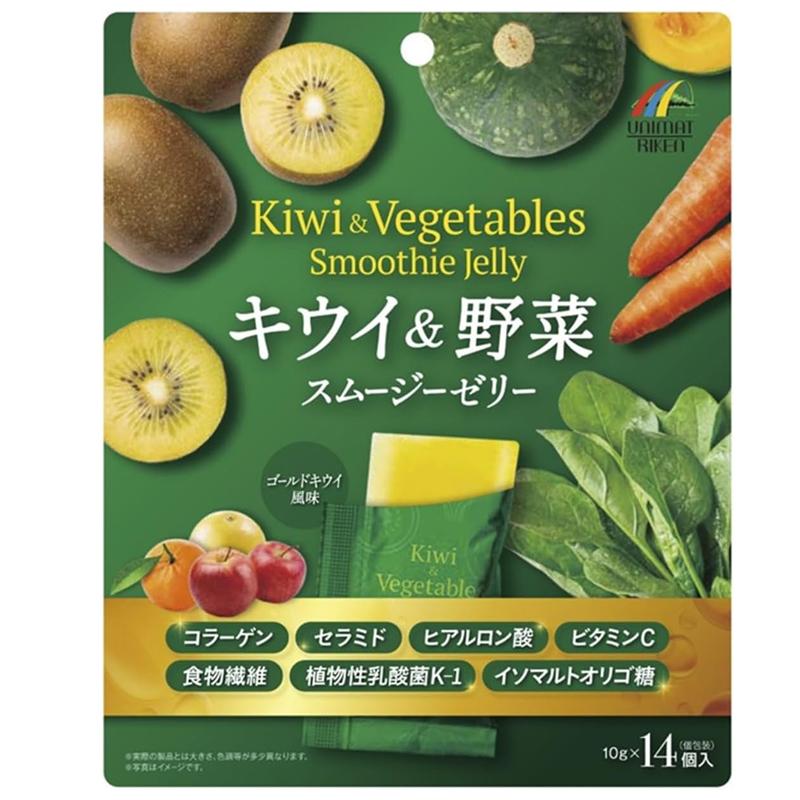 ユニマットリケン 【送料無料】【 】 キウイ ＆ 野菜スムージーゼリー