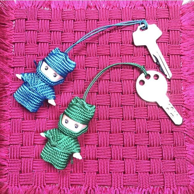 くみひも根付・ストラップ 忍者キューピー 可愛い 綺麗 伊賀 : くみ