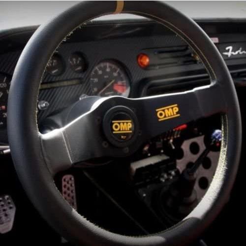 並行輸入品】 OMP ステアリング RALLY ラリー ブラック レザー 350mm