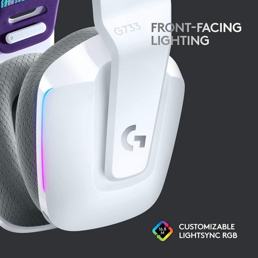 ロジテック Logitech G733 White ゲーミングヘッドセット LIGHTSPEED