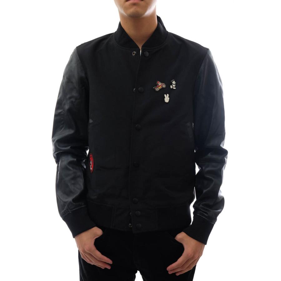 COACH（コーチ） スタジャン F87383 MIXED MATERIAL MICKEY VARSITY