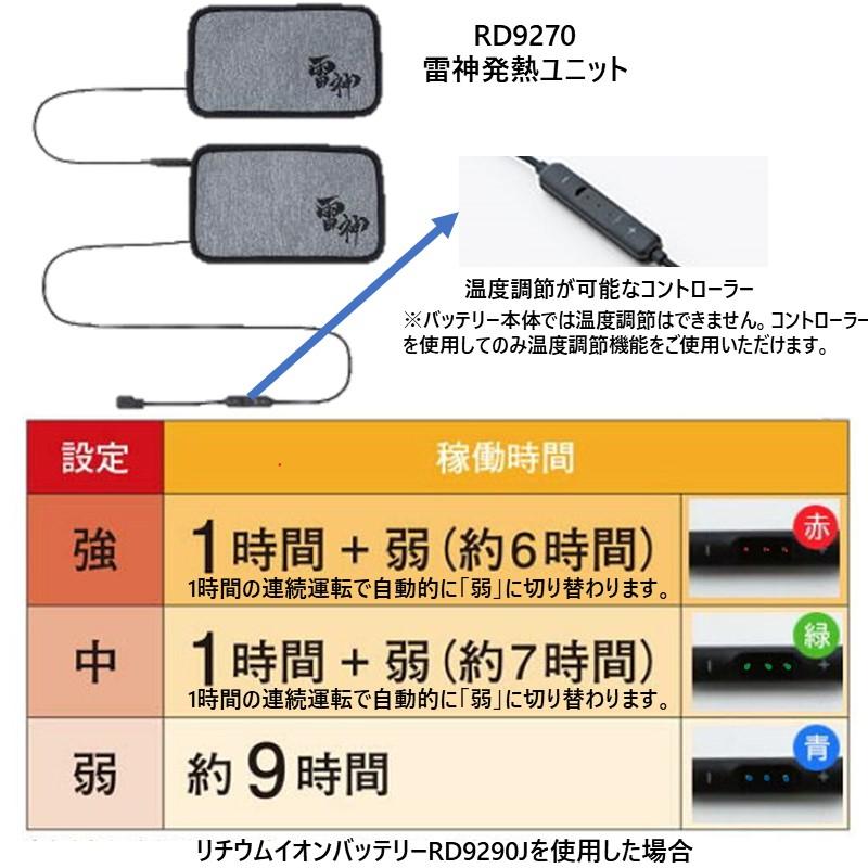 サンエス BO31950【雷神ウォームベスト】＋RD9270【雷神発熱ユニット