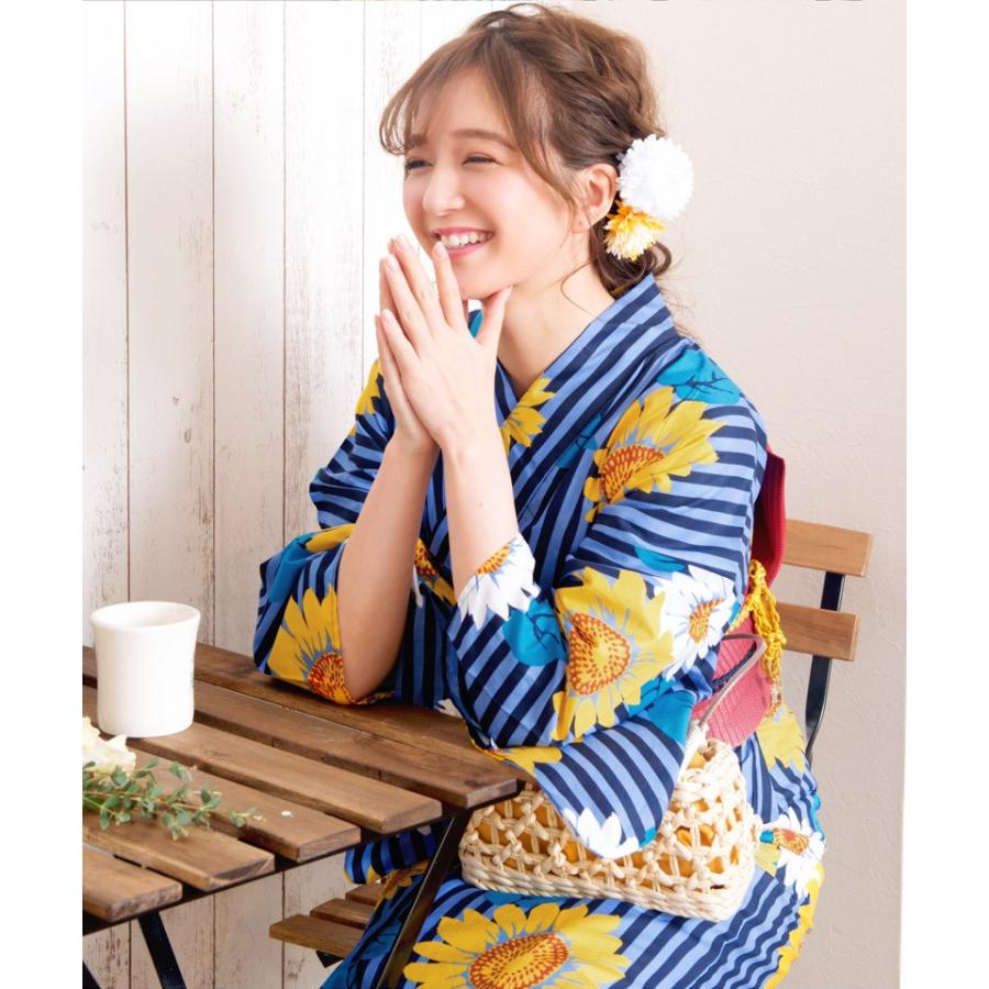 Dita（ディータ） レディース 浴衣 セット 簡単（ゆかた・作り帯・下駄