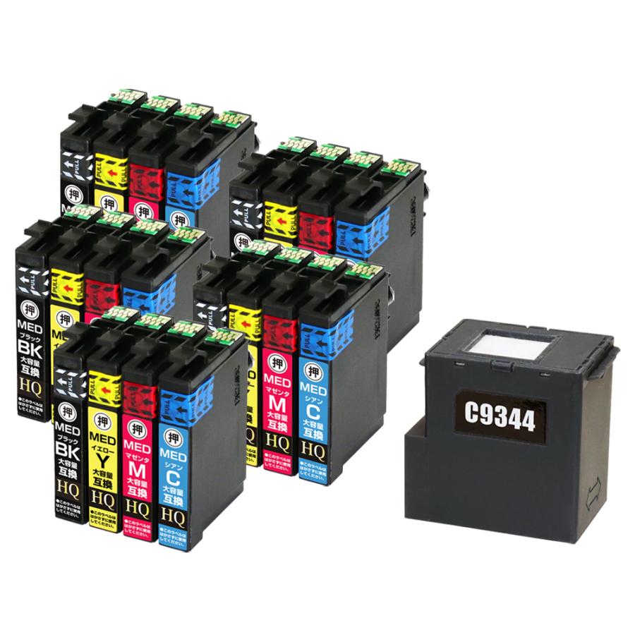 エコインク エプソン 互換インク MED-4CL メダマヤキ 4色セット×5 大