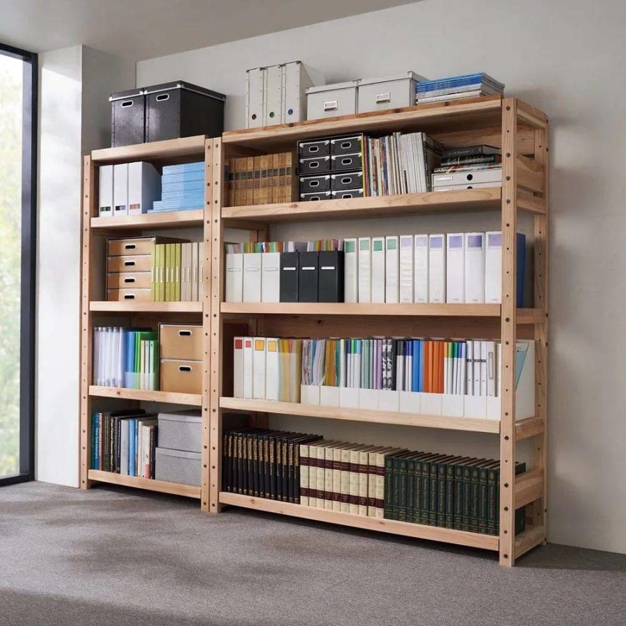 dinos（ディノス） 日田杉 天然木頑丈ラック ハイタイプ 幅90cm