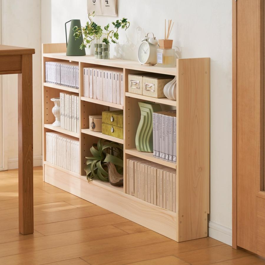 dinos（ディノス） 薄型奥行15cm国産東濃檜の天然木頑丈ラック 幅150cm